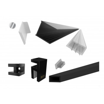 Pevná bočná stena Roca Walk-In, hrúbka 8mm, do łączenia s montážnou sadou District. Veľkosť nominalny 100cm