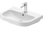 Umývadlo závesné Duravit D-Code 60x46 cm, s otvorom pre batériu, z prepadom, tył glazurowany - biela