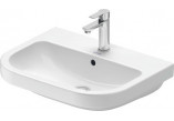 Polozápustné umývadlo Duravit D-Code 55x45,5 cm, s otvorom pre batériu, z prepadom, spód w pełni glazurowany - biela