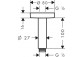 Stropné pripojenie pre stropnú sprchu Hansgrohe S 100 mm DN 15, chróm