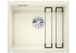 Drez keramický Blanco Etagon 500-U 54x45,6 cm jednokomorowy, Keramický PuraPlus s uzáverom InFino plus szyny - biely lesklá 525149 