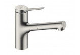 Drezová batéria Hansgrohe Metris Select M71, páková 320, 1jet - brúsená oceľ finish