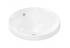 Umývadlo Hansgrohe Xuniva S zápustné na dosku 40x40 cm, bez otvoru pre batériu, z prepadom, SmartClean - biela