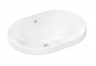 Umývadlo Hansgrohe Xuniva U zápustné na dosku 55x40 cm, bez otvoru pre batériu, z prepadom, SmartClean - biela
