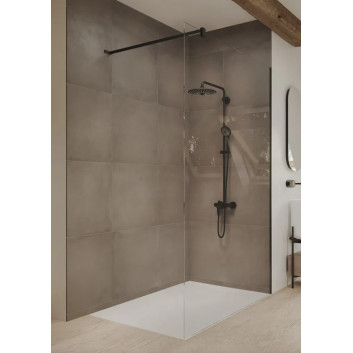 Pevná bočná stena Huppe Pure Elegance Walk-In z ruchomym segmentem Pravé 100cm Anti Plaque 