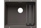 Drez keramický Blanco Etagon 500-U 53x46 cm jednokomorowy, Siligranit, bez armatury, szyny - wulkaniczny šedý