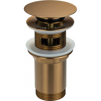 Zátka Deante druhu click-clack pre umývadlo alebo bidetu z tuleją - univerzálny - titanium