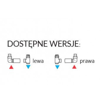 Súprava Terma trojosový s termostatom Vision Al In One, pravé - čierna matnéný