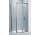 Dverí skladacie Novellini Lunes B 108-114 cm, saténové profily, sklo číre