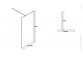 Bočný panel dla kúty Besco Aveo, 30x195cm, sklo číre, profil chróm