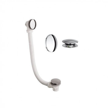 Sifón do brodzików Polysan Flexia, 90mm, DN40, nízky - nerez matnéný