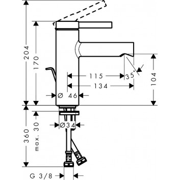 Umyvadlová batéria Hansgrohe Zesis S páková 70 CoolStart s&nbsp;umývadlovou výpusťou Push-Open - chróm