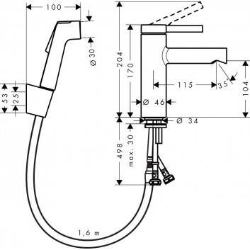 Umyvadlová batéria Hansgrohe Zesis S páková 100 CoolStart s&nbsp;umývadlovou výpusťou s&nbsp;tiahlom - chróm