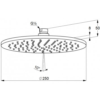 Horná sprcha Kludi A-QA, 25 cm, okrúhla, čierna matnéný