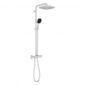 Sprchový set Grohe Euphoria System 260 s termostatom na montáž na stenu, s hlavovou sprchou okrągłą 26 cm - phantom black