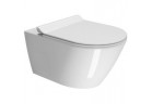 Súprava GSI Kube X misa WC Závěsná 55x36 cm + sedadlo s pozvoľným sklápaním + mocowania - biela