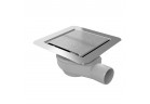 Odtok bodový Wiper WP Invisible (Súprava) 10x10 cm, sifón Drop 50 - szlif