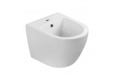 Závesný bidet Emporia Nox 48,5x36 cm, s otvorom pre batériu, z prepadom - biely lesklá