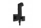 Bidetová Ručná sprcha Hansgrohe Bidette 1jet E EcoSmart so zmiešavačom, držiakom i hadicou sprchovým 125 cm - čierna kefovaný chróm