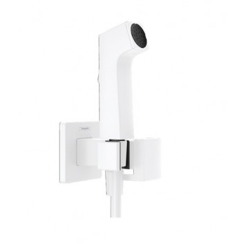 Bidetová Ručná sprcha Hansgrohe Bidette 1jet E EcoSmart so zmiešavačom, držiakom i hadicou sprchovým 125 cm - čierna matný