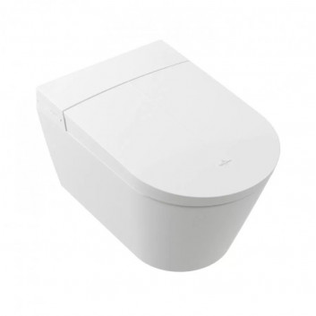 Toaleta myjąca Villeroy & Boch ViClean I100, Oválna, 38,5x59,5cm, bez splachovacieho kruhu, CeramicPlus, Weiss Alpin