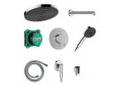 Sprchový set Hansgrohe Pulsify S 260 1jet s batériou termostatickou Ecostat Comfort S i iBox universal 2, podomietkový, čierna kefovaný chróm