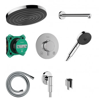 Sprchový set Hansgrohe Pulsify S 260 1jet s batériou termostatickou Ecostat Comfort S i iBox universal 2, podomietkový, chróm