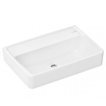 Umývadlo Hansgrohe Xuniva Q Umývadlo závesné Compact 55x37 bez otvoru pre batériu, bez prepadu, SmartClean- biely