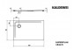 Sprchová vanička oceľový Kaldewei Superplan 80 x 120 x 2,5 cm, model 389-5, obniżony nośnik z styropianu