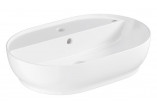 Umývadlo závesné Grohe Cube Ceramic, 60cm, z prepadom, otvor na batériu, alpská bielaa