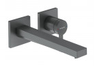 Umyvadlová batéria Hansgrohe EcoSmart+, páková, s výtokovým ramenom 22,5 cm, stenová, podomietková - čierna kefovaný chróm