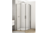 Štvrťkruhový sprchovací kút Ronal Divera, wymiary specjalne, 90,1-120x90,1-120x200 cm - sklo číre, profil chróm