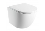Závesné wc SILENT POWER™ Omnires Ottawa,s pozvoľným sklápaním sedadlo, 49x37cm, biely lesklá