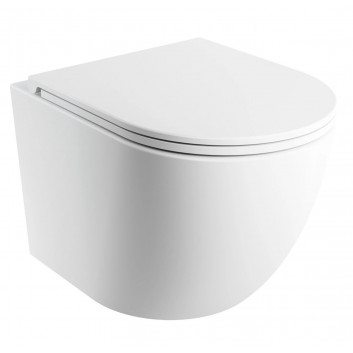 Závesné wc SILENT POWER™ Omnires Ottawa,s pozvoľným sklápaním sedadlo, 49x37cm, biely lesklá