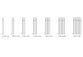 Radiátor elektrický Terma Rolo Hanger 160x9,5 cm (1 szereg wieszaków) z grzałką MOA - farba RAL i farbay specjalne