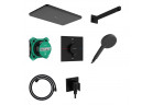 Sprchový set Hansgrohe Raindance Alive Q 210/340 1jet s batériou termostatickou i iBox universal 2, podomietkový - čierna matný