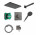 Sprchový set Hansgrohe Raindance Alive Q 210/340 1jet s batériou termostatickou i iBox universal 2, podomietkový - čierna kefovaný chróm