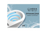Misa WC Závěsná EMPORIA NOX 1.1, 53x36 cm, bez splachovacieho kruhu, system spłukiwania wirowego AquaTwist, s pozvoľným sklápaním sedadlo slim