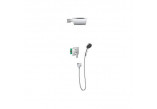 Sprchový set Hansgrohe WallStoris, na stěnu, Batéria termostatická, 1 wyjście vody, s košíkom, wieszakiem i suwakiem, čierna matnéný