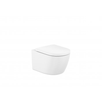 Misa závesné WC Roca Meridian Rimless Compacto, 48x36cm, bez kołnierza, biela