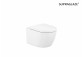 Misa závesné WC Roca Meridian Rimless Compacto, 48x36cm, bez kołnierza, biela