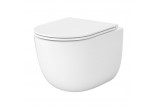 Súprava Cersanit SET C951: Misa WC Závěsná Cersanit Intro Pro Oval Tornado 36x48,5 cm s sedadlom duroplastową Slim - biela