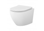 Súprava Cersanit SET C947: Misa WC Závěsná Cersanit Remo Pro Oval Tornado 36x51 cm s sedadlom duroplastową Slim - biela