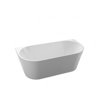 Vaňa voľne stojaca Emporia Mega-N 150x75x69 cm akrylová, z bielym uzáverom, z prepadom szczelinowym - biela