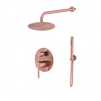 Sprchový set Emporia Fly, s hlavovou sprchou okrągłą 25 cm - chróm