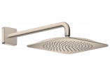 Horná sprcha Axor Citterio C štvorcová 270x270 mm, 1jet so so sprchovým ramiehovacím ramenom - nerez