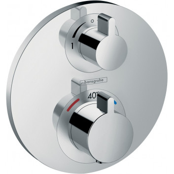 PYTAJ O RABAT ! Batéria termostatická Hansgrohe Ecostat S, podomietková s uzatváracím ventilom, vrchná sada 1-prijímač