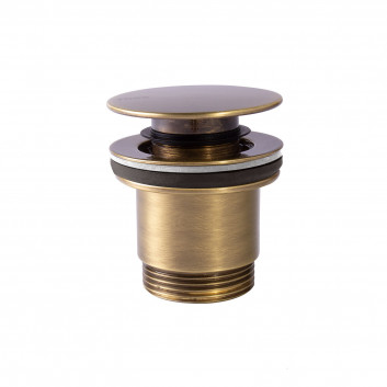 Odtok umývadlový Tres, click-clack, 63mm, 24-K zlato matowe