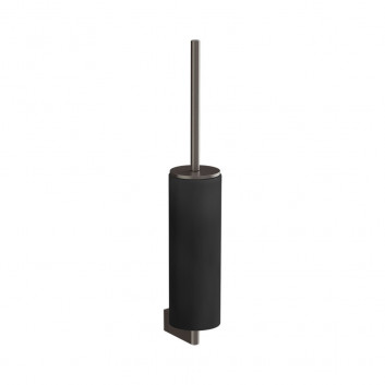 Wc štětka Gessi Ingranaggio, stenová, z czarną ceramiką - Black Kov Brushed PVD
