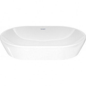 Umývadlo na postavenie na dosku Duravit D-Neo, 60x40cm, bez prepadu, bez otvoru pre batériu - biela półmatowa